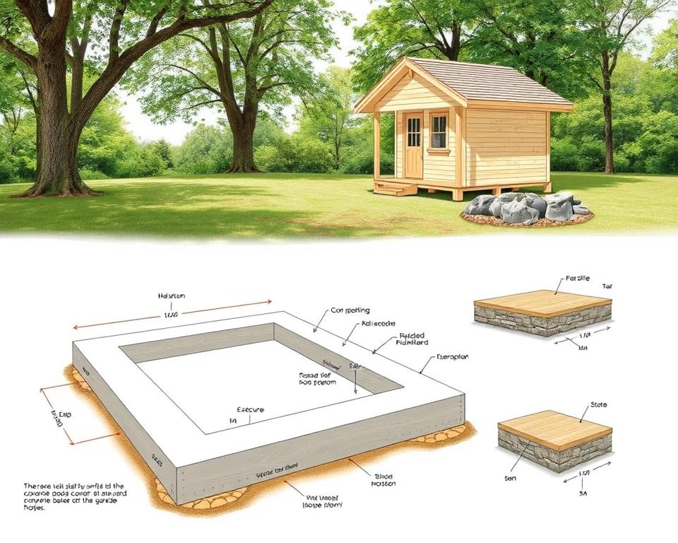 Fundamenttypen Gartenhaus Auswahl