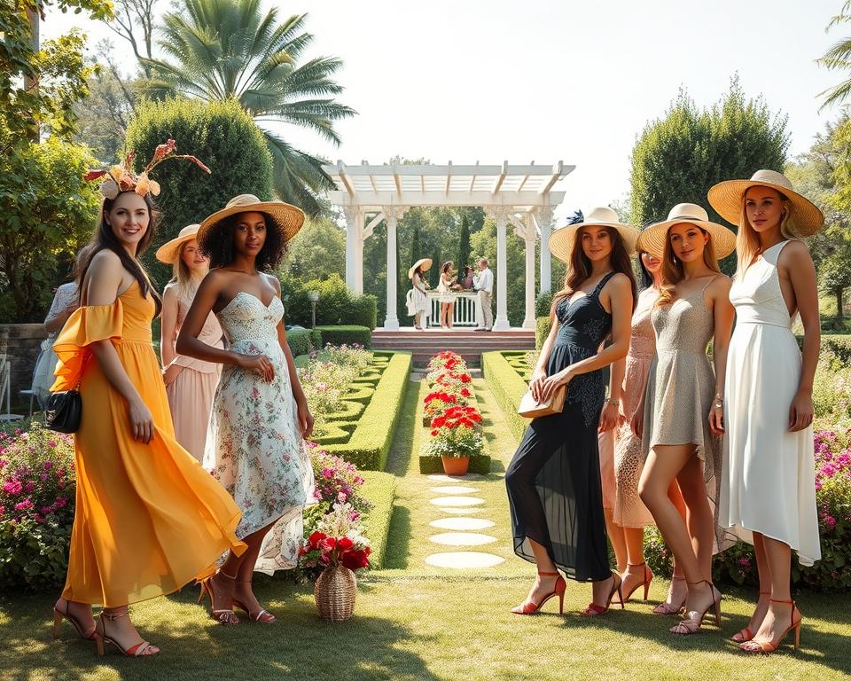 Gartenparty Outfits und Accessoires