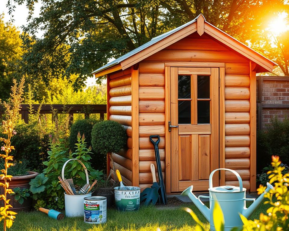 Pflege und Wartung Gartenhaus Anstrich