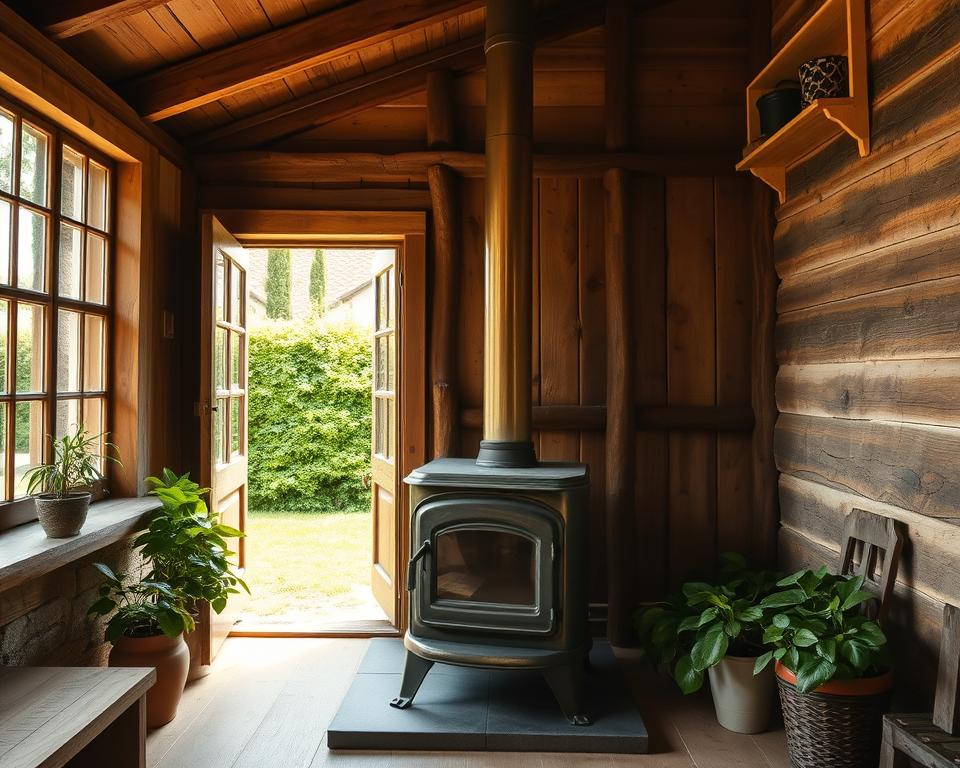 Praktische Beispiele Holzofen Gartenhaus Österreich