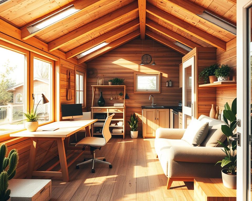 Raumaufteilung Gartenhaus Innenarchitektur