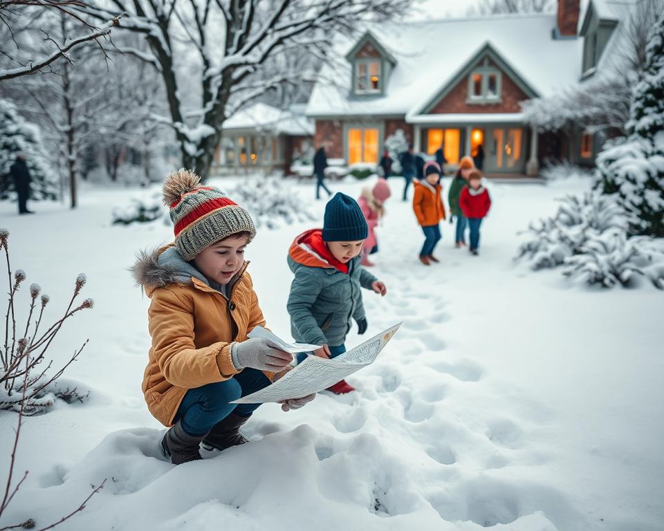 Schatzsuche und Schnitzeljagd im Winter
