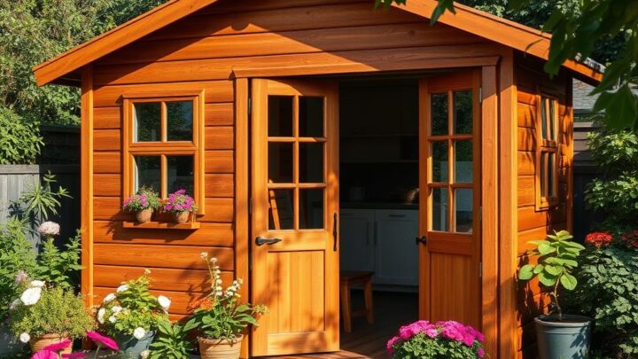 Ihre Traum-Gartenhaus-Farbe: Schöne Holz-Gartenhaus-Farbeideen