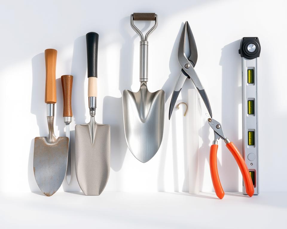 Werkzeuge für Rasenkantensteine