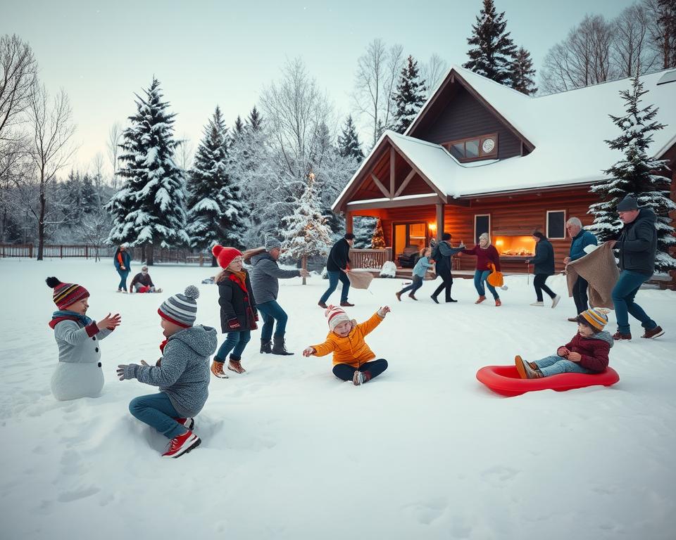 lustige Spiele im Winter