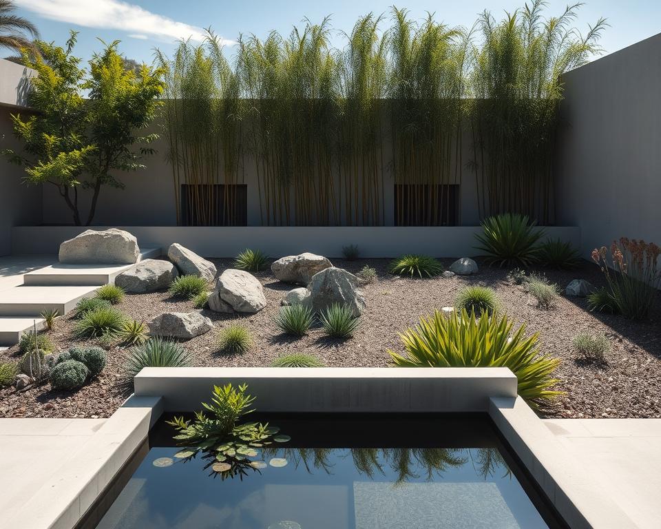 moderner designgarten klare linien