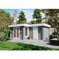 Fjordholz Flachdach Holzgartenhaus Modell Tobi 28 B | 5x3m