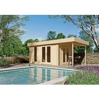 Fjordholz Flachdach Holzgartenhaus Modell Jesse 28 | 6x4m
