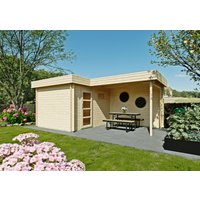 Fjordholz Flachdach Holzgartenhaus Modell Odina 28 A | 6x3m