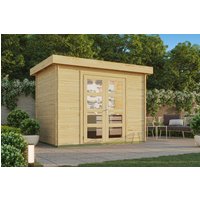 Fjordholz Flachdach Holzgartenhaus Modell Chris 28 | 3x2m