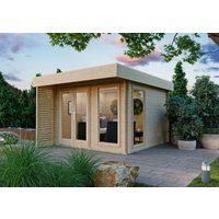 Fjordholz Flachdach Holzgartenhaus Modell Pina 28 | 3x3m