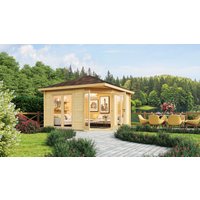 Fjordholz 5-Eck Holzgartenhaus Modell Fargo 44 B | 4x4m