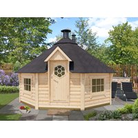 Fjordholz Grillkota mit Saunaraum Modell Smila 17m | 6x3m