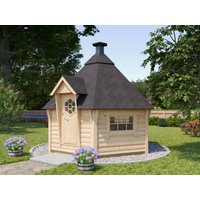 Fjordholz 6-Eck Grillkota Modell Nils 9 m² | 3x3m