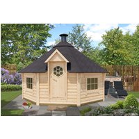 Fjordholz 8-Eck Grillkota Modell Lasse 17,0m² DeLu | 5x4m
