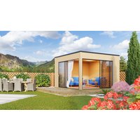 Fjordholz Holzgartenhaus Modell Q-BIC Alu 70 B | 4x4m