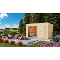 Fjordholz Holzgartenhaus Modell Q-BIC Alu 44 I | 4x3m