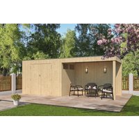 Holzgartenhaus Modell QBV3-Line 5,90 m² + 300 cm Anbau | 6x3m