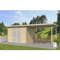 Gerätehaus Modell Umea 7,38 m² + 300 cm Anbau | 7x4m