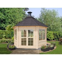 Fjordholz 6-Eck Grillpavillon Modell Hannes 9,0 m² | 3x3m