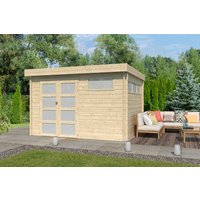 Flachdach Holzgartenhaus Modell Nelo 44 A | 4x3m