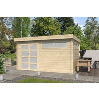 Flachdach Holzgartenhaus Modell Nelo 44 B | 4x3m