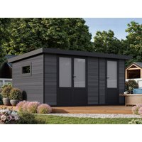 WPC Holzgartenhaus Modell Style DeLuxe 2-Raum 12,24 m² | 4x3m
