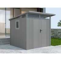 Metall Gerätehaus Modell Skylight 4,45 m² Alu Grau | 3x2m