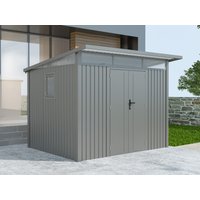 Metall Gerätehaus Modell Skylight 5,80 m² Alu Grau | 3x2m