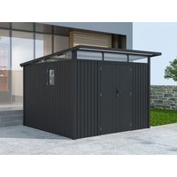 Metall Geräteschuppen Modell Skylight 7,56 m² Anth | 3x3m