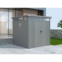 Metall Gerätehaus Modell Style 4,45 m² Alu Grau | 2x2m
