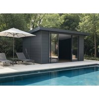 WPC Holzgartenhaus Modell Poolhouse 17,80 m² | 6x3m