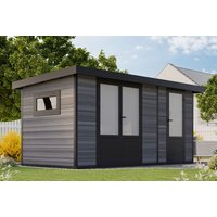 WPC Holzgartenhaus Modell Style DeLuxe 2-Raum 8,0 m² | 4x2m