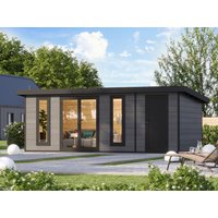 WPC Holzgartenhaus Modell Panorama 2-Raum | 6x3m