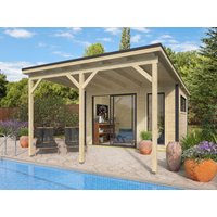 Fjordholz Holzgartenhaus Modell Juist-1 mit Vordach | 4x3m
