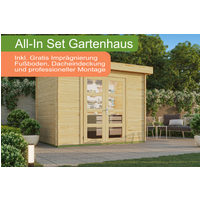 All-In Holzgartenhaus mit Flachdach 300 x 200 cm / Chr | 3x2m