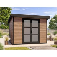 WPC Holzgartenhaus Modell FineLine 8,4 m² Teak | 3x3m