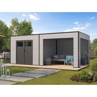 WPC Holzgartenhaus Modell Cubus Lounge 16,25 m² | 5x3m