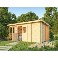 Fjordholz Pultdach Holzgartenhaus Modell Ezra 3K / nat | 4x3m