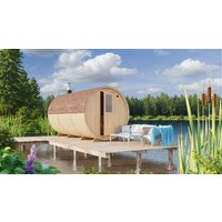Fjordholz Fass-Sauna Niklas / Fichte natur / Holzo | 4x3m