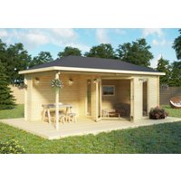 5-Eck Holzgartenhaus Modell Jokkmokk 40 | 5x3m
