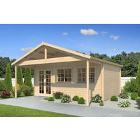 Fjordholz Holzgartenhaus Modell Rolf 44 B mit Vordach | 6x4m