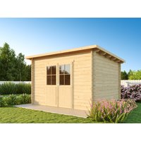 Fjordholz Pultdach Holzgartenhaus Modell Ezra 4D | 3x3m