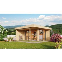 Fjordholz Holzgartenhaus Alu Concept Relax 44 B | 6x4m