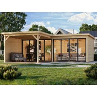 Fjordholz Holzgartenhaus Modell Office IsoSlide 11 VD | 6x4m