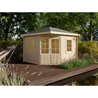 Fjordholz 5-Eck Holzgartenhaus Modell Evelyn 3A / natu | 3x3m
