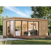 Fjordholz Holzgartenhaus Modell Office IsoSlide 7 | 6x3m