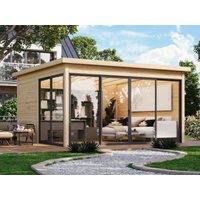 Fjordholz Holzgartenhaus Modell Office IsoSlide 4 | 4x4m