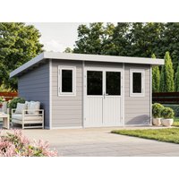 WPC Holzgartenhaus Modell Nexo White 15,0 m² | 5x3m