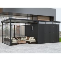 Metall Gerätehaus Modell Style 7,56 m² Spar-Set-5 | 4x3m